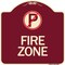 Signmission Designer Series No Parking, Burgundy Heavy-Gauge Aluminum Sign, 18" x 18", BU-1818-24653 A-DES-BU-1818-24653 - alternate 1